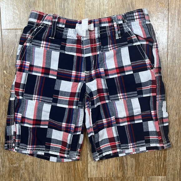 Gymboree Plaid Shorts (Lot of 2) Sz 4T Pull On Elastic 100% Cotton VGUC - Picture 2 of 10